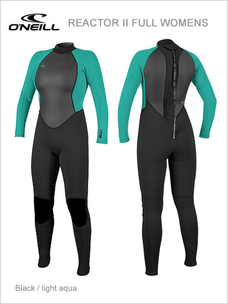 Reactor II Full wetsuit women - black / light aqua