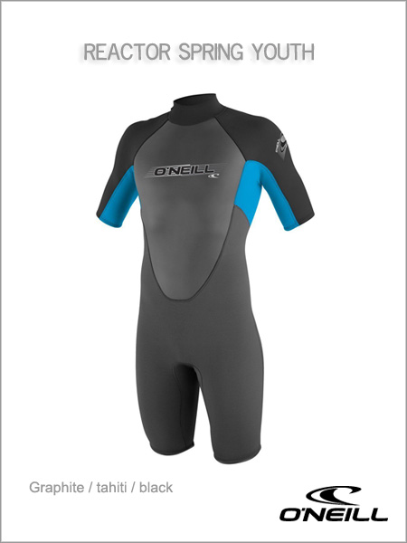 Youth - Reactor Spring wetsuit (shorty) black / blue