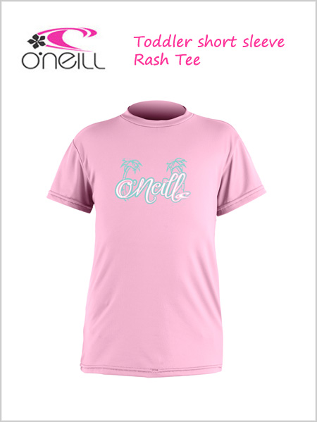 Toddler skins - short sleeved sun shirt / rash Tee (pink)